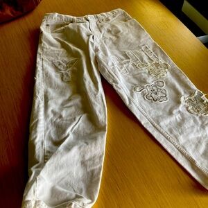 Iceberg history white wide leg jeans men